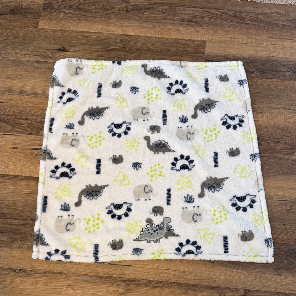 Blanket Baby Gear Gray Dinosaur Elephant Baby Blanket Soft Plush White Green